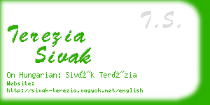 terezia sivak business card